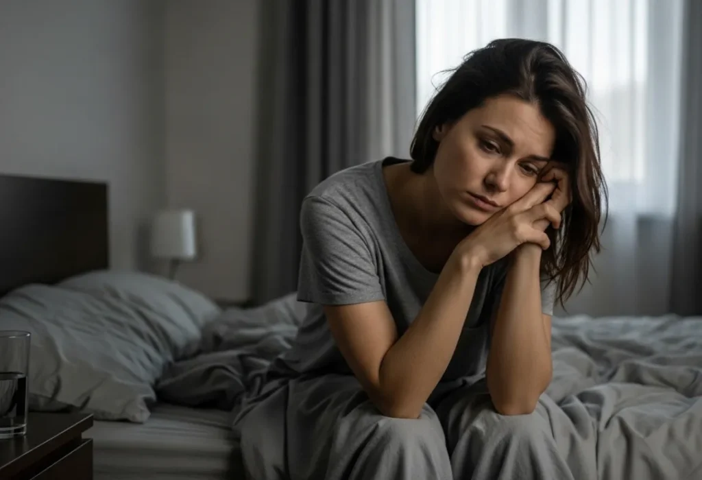 woman feeling emotionally overwhelmed alone