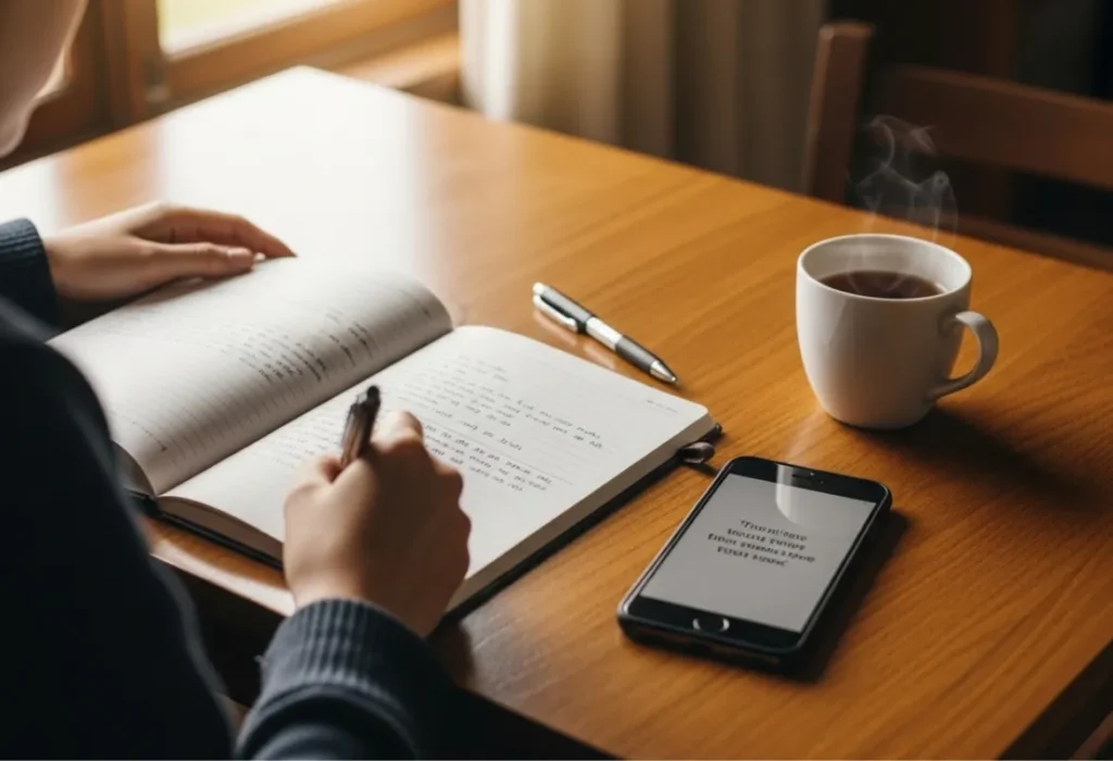 peaceful morning quote routine