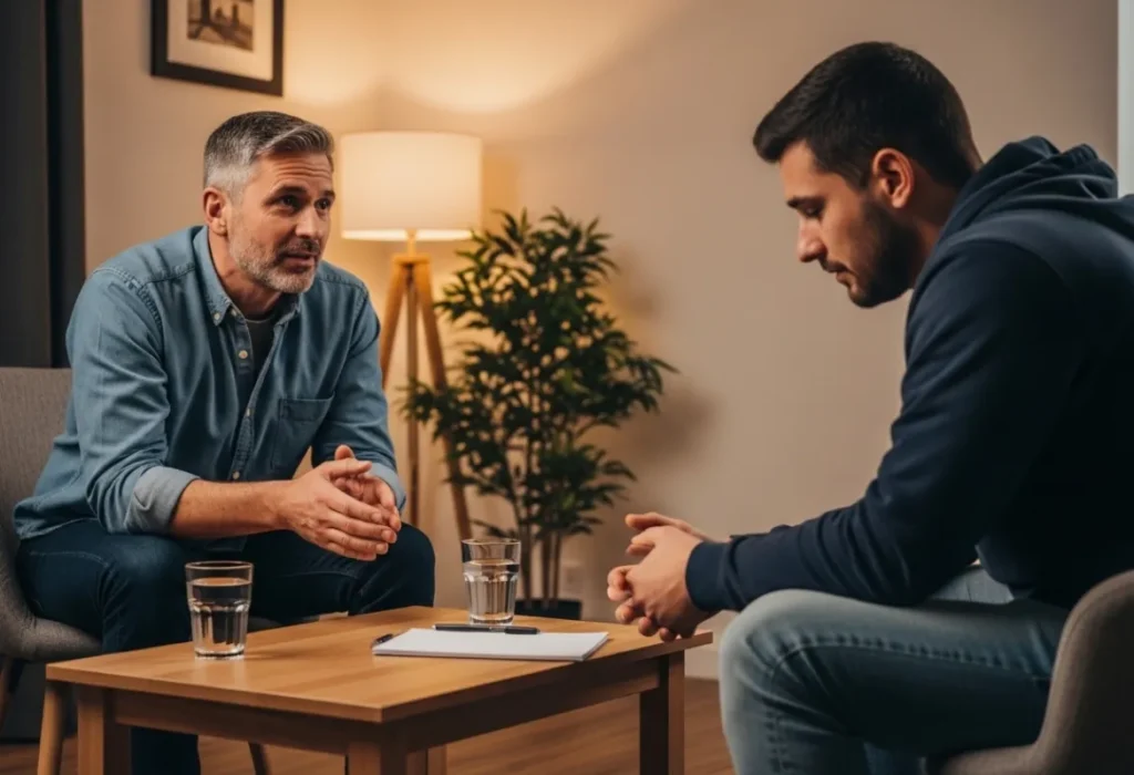  therapist and client in session